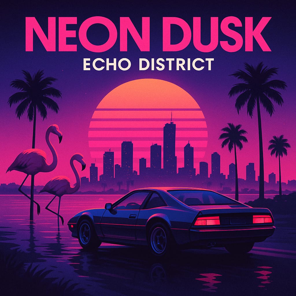 Indie Album Cover ('Neon Dusk')