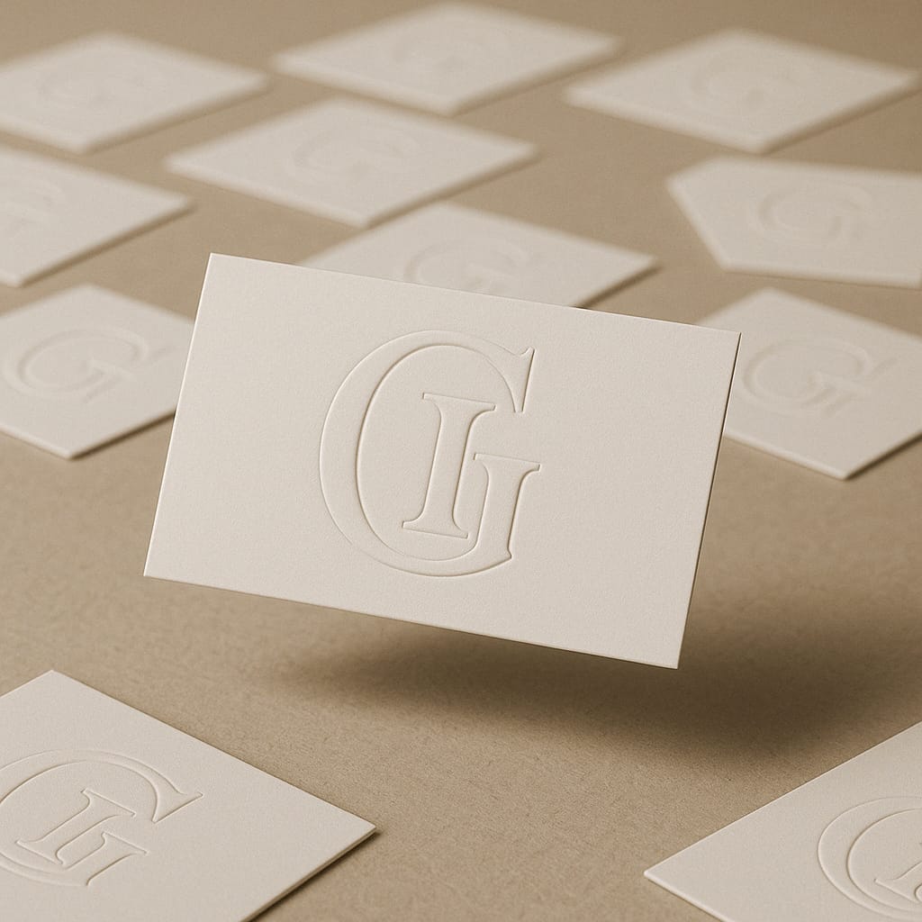 Embossed Business Card Monogram