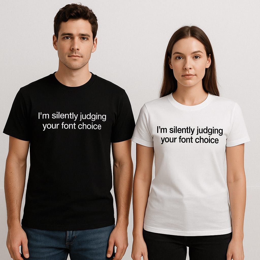 T-Shirt Design Mockup ('Font Choice')
