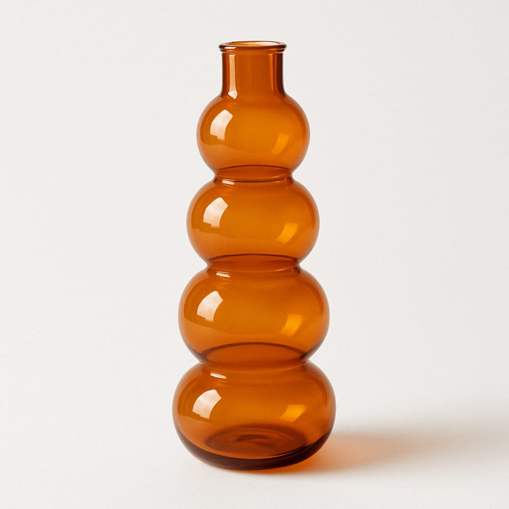 Glass Vase Design (Amber Spheres)